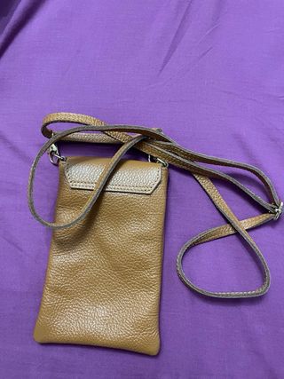 Bolso bandolera mini marrón abeja