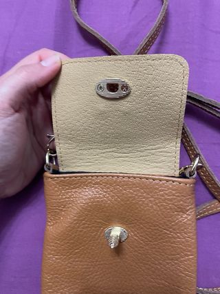 Bolso bandolera mini marrón abeja