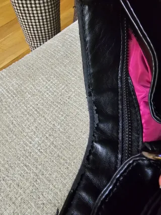 Bolso Desigual Negro Patchwork Piel