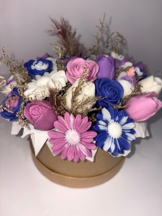 Ramo de flores de cera de soja