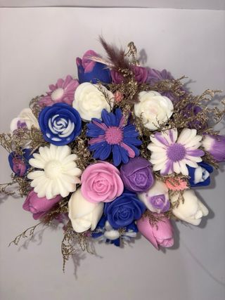 Ramo de flores de cera de soja