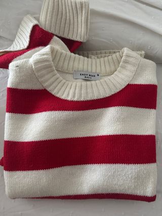 Jersey rayas rojas y blancas talla M