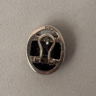 Pendientes Plata 925 Onix Negro Ovalados