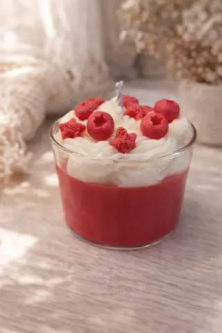 Vela piruleta roja y blanca