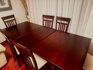 Mesa de comedor de madera EXTENSIBLE
