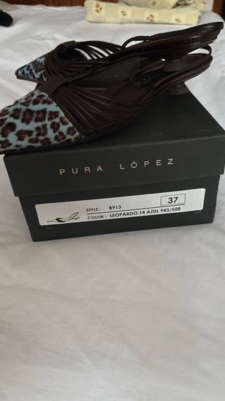 Mules Loura Lopez Animal Print Talla 37