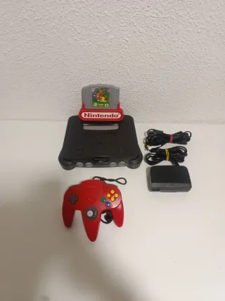 Consola Nintendo 64 Completa con Mando Rojo