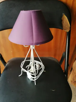 Lámparas de mesa moradas (2 unidades)