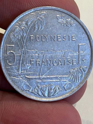 Moneda 5 Francos Polinesia Francesa