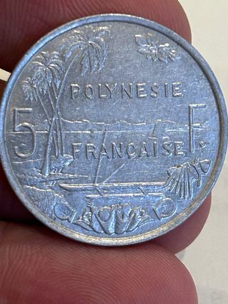 Moneda 5 Francos Polinesia Francesa