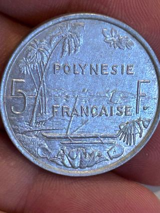 Moneda 5 Francos Polinesia Francesa