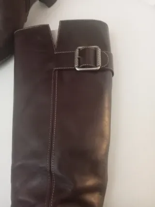 Botas altas piel marrón Talla 38