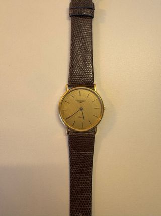 Reloj Longines Quartz vintage chapado en oro 80s