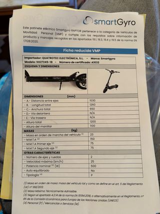 SmartGyro Raptor 13Ah SIN ESTRENAR + COMPLEMENTOS