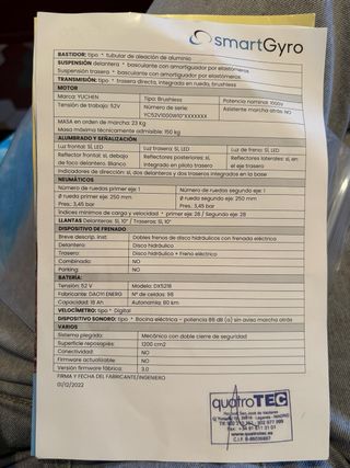 SmartGyro Raptor 13Ah SIN ESTRENAR + COMPLEMENTOS