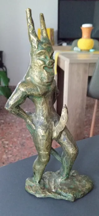 Estatuilla Bronce Macizo Figura Diablillo.1.600kg