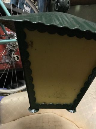 Lampada tipo lanterna vintage ferro verde e giallo