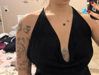 Top vintage schiena scoperta nero