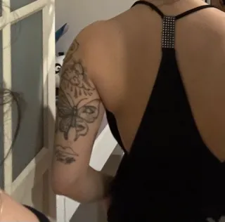 Top vintage schiena scoperta nero