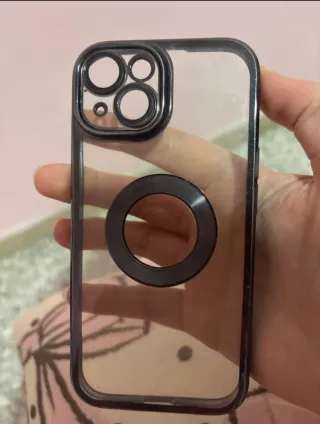 Cover iPhone 15 trasparente con anello