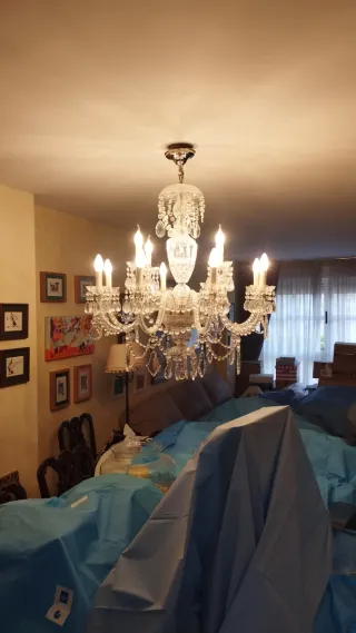 Lámpara Araña Cristal Transparente.