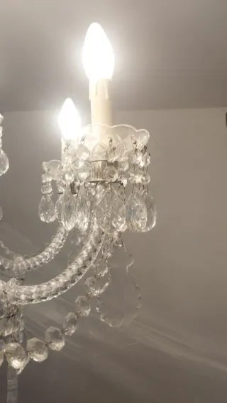 Lámpara Araña Cristal Transparente.