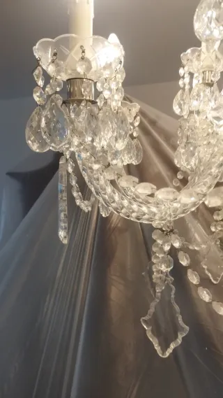 Lámpara Araña Cristal Transparente.