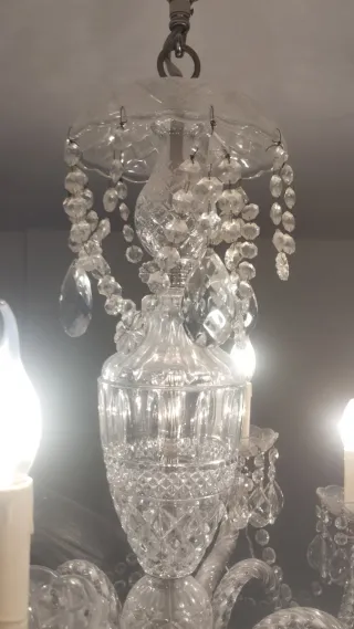 Lámpara Araña Cristal Transparente.