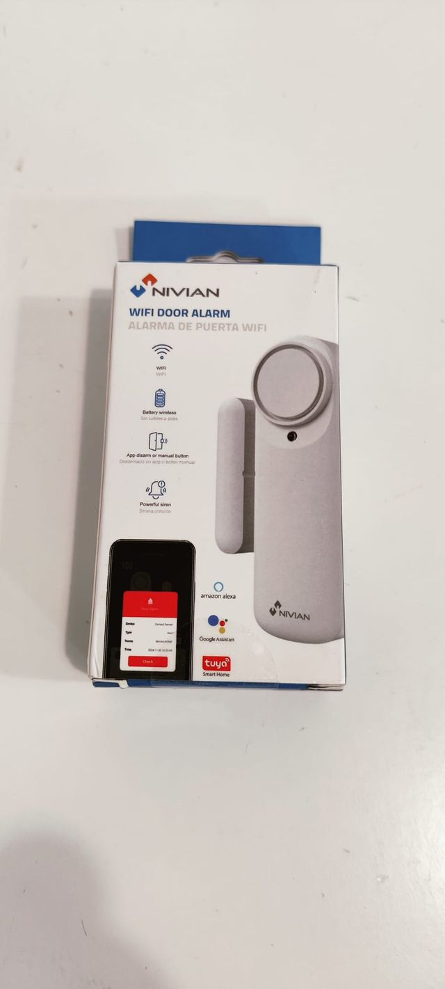 Alarma Inteligente Puerta Nivian WiFi con Sirena
