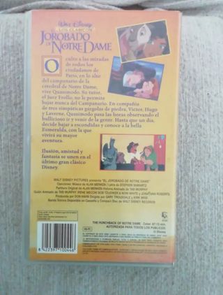 El Jorobado de Notre Dame VHS Disney