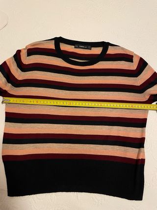 Jersey crop Zara rayas multicolor