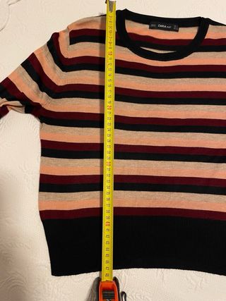 Jersey crop Zara rayas multicolor