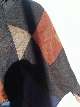 Capa lana fina cuadros Camel, marino, chocolate