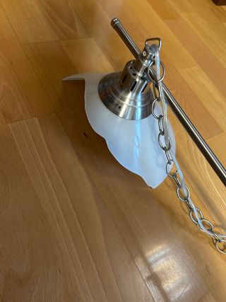Lámpara de salón Ikea cristal y metal