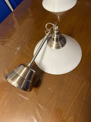 Lámpara de salón Ikea cristal y metal