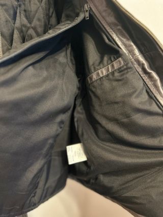 Chaqueta de cuero marrón