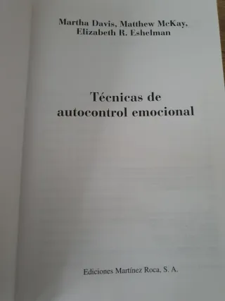 Tecnicas De Autocontrol Emocional (Spanish Edit...