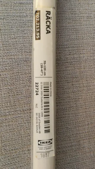 Barra Cortina Extensible Ikea 70-120cm Blanca