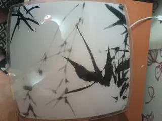 Lámpara de techo cristal y plástico