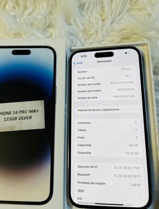iPhone14 Pro Max 128GB Plata