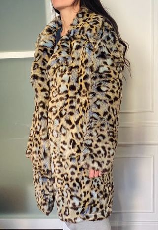 Cappotto eco-pelliccia leopardato