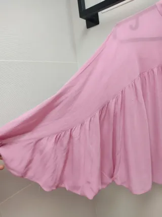 Camisa Zara rosa manga murciélago