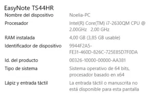 Portátil Packard Bell