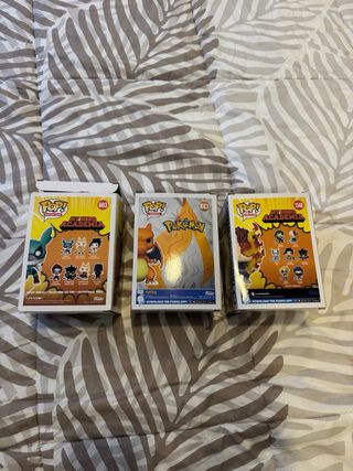 Lote 3 Funko Pop Anime: Izuku, Charizard, Shoto