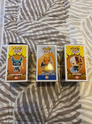 Lote 3 Funko Pop Anime: Izuku, Charizard, Shoto
