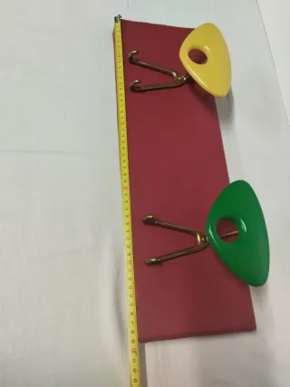 Appendiabiti da parete a 2 posti vintage anni '70