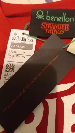 Camiseta Stranger Things Niño Roja.