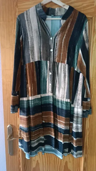 Vestido manga larga estampado