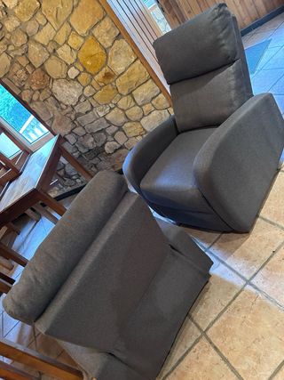 2 Butacas de tela grises como nuevas
