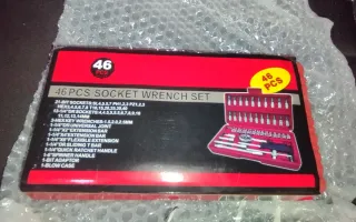 Juego de llaves de vaso de 46 piezas, NUEVO.